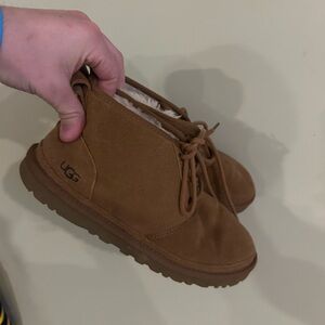 UGG Chestnut Suede Shearling Lace-Up Ankle Boot